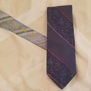 Robert graham mens silk tie - blue and purple